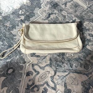 Talbots‎ Large Cream Wristlet Clutch